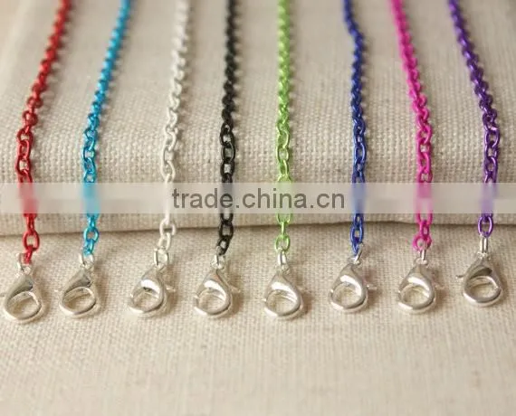 Colorful chains,colored necklace, oval link chains