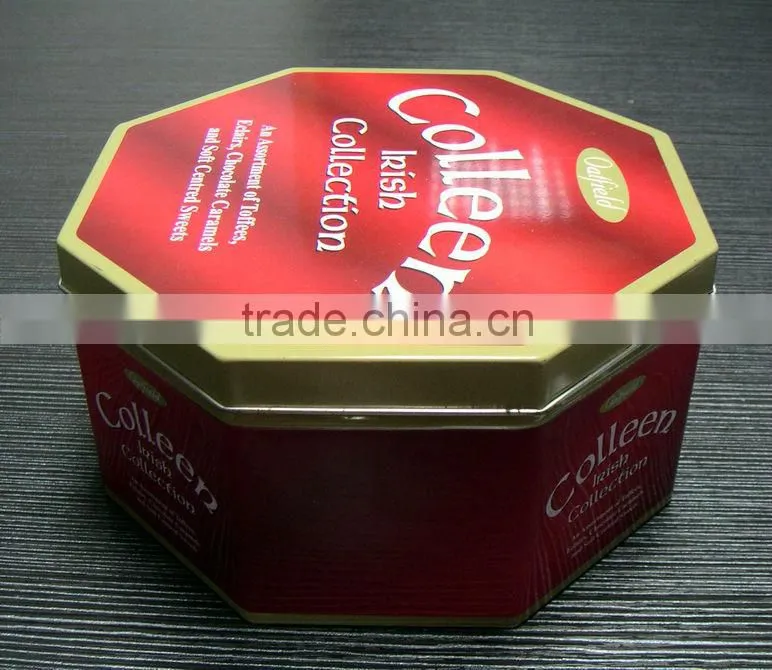 octagonal collection metal storage box
