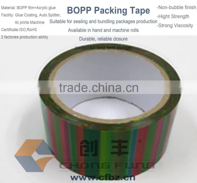 Bopp box cheap printed packing tape