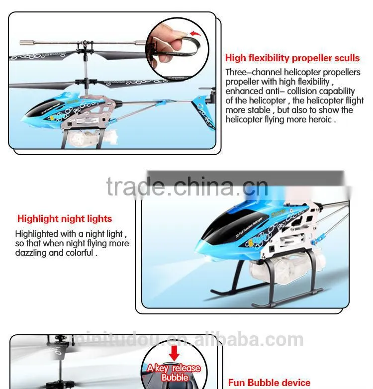 China Manufacture Syma S107P metal Bubble jet rc helicopter Remote Control Toy
