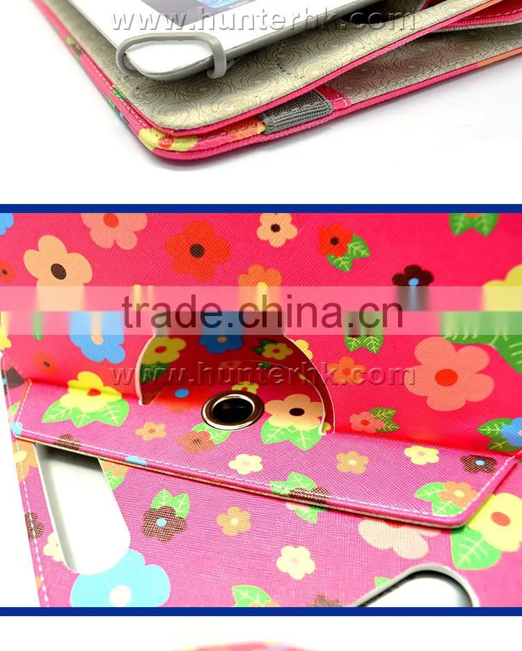 Printed Flower Universal 8" Rotating Tablet Case