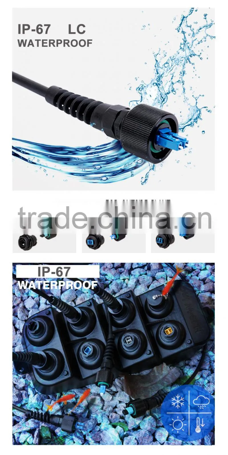 LC-LC Singlemode Duplex Waterproof Fiber Optical Patch Cord