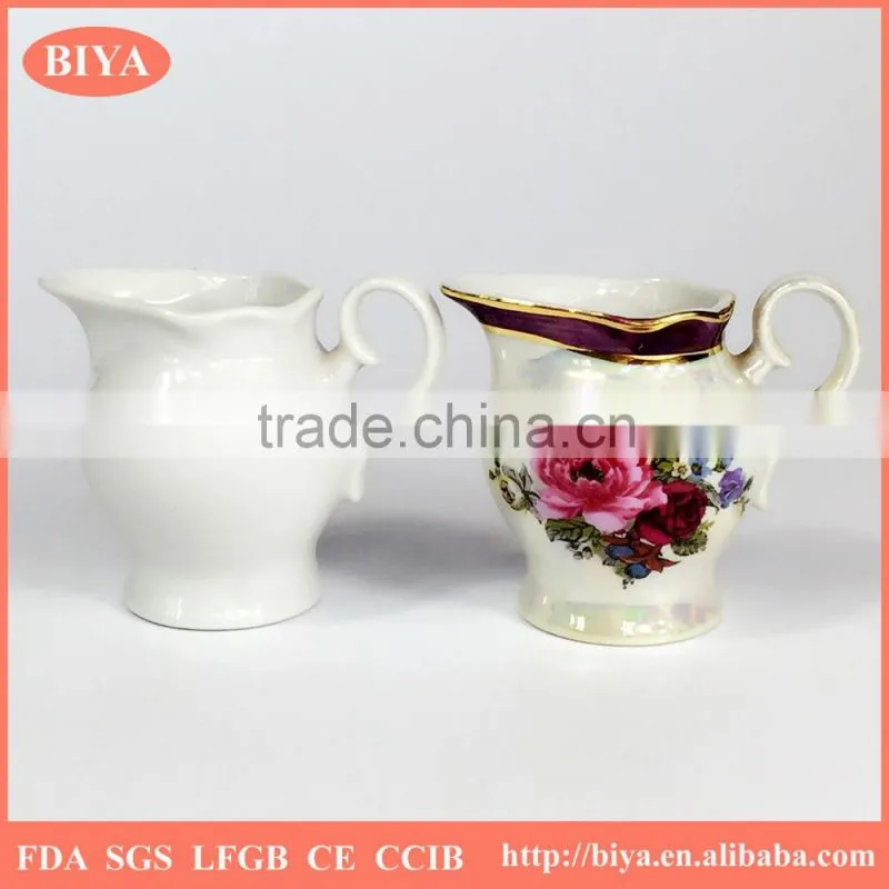ceramics small milk jar,milk pot, juice jar and coffee jar,spice jar colorful pearl glaze for souvenir