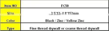 Fine Thread or Coarse Thread Drywall Screw