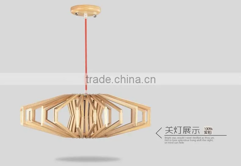 Wooden LED pendant light JK-8005B-05 new designer lighting decoration wooden pendant lamp
