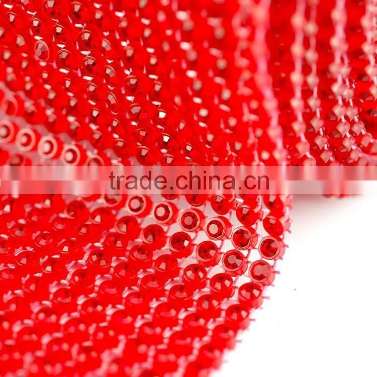 18 rows Hot- Sale AB rhinestone elastic ribbon trims net Banding, Elastic plastic mesh sheets wholesale