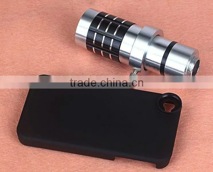 12X Optical Zoom Telephoto Lens with Mini Tripod+ Case For Apple iPhone 4/4S
