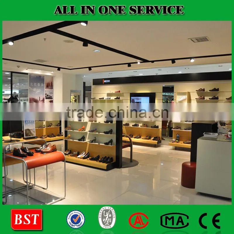Exhibition Customized Wood And Metal Shoes Shelf Display Stand
