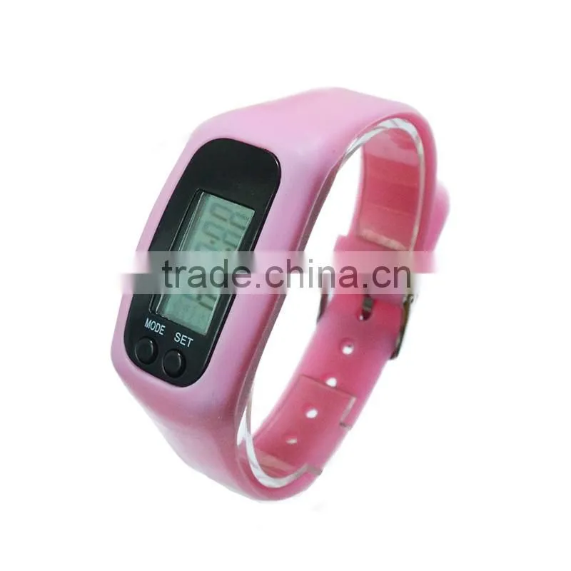 Keliwow high quality health watch, gift silicon watch with 3D pedometer calorie watch silicone bracelet