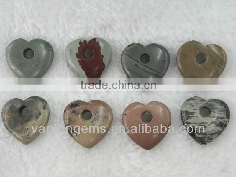 Wholesale Moss Flower heart shape pendant