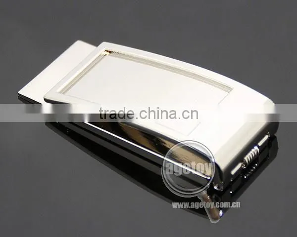 Promotional Metal Folding Square Shaped Blank Metal Spring Zinc Alloy Casting Money Clip