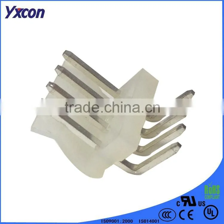 4 pin right angle single row waved shape wafer connector