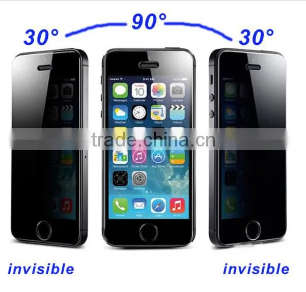 Anti-fingerprint 3D privacy tempered glass screen protector for mobile phone for iphone6/6s