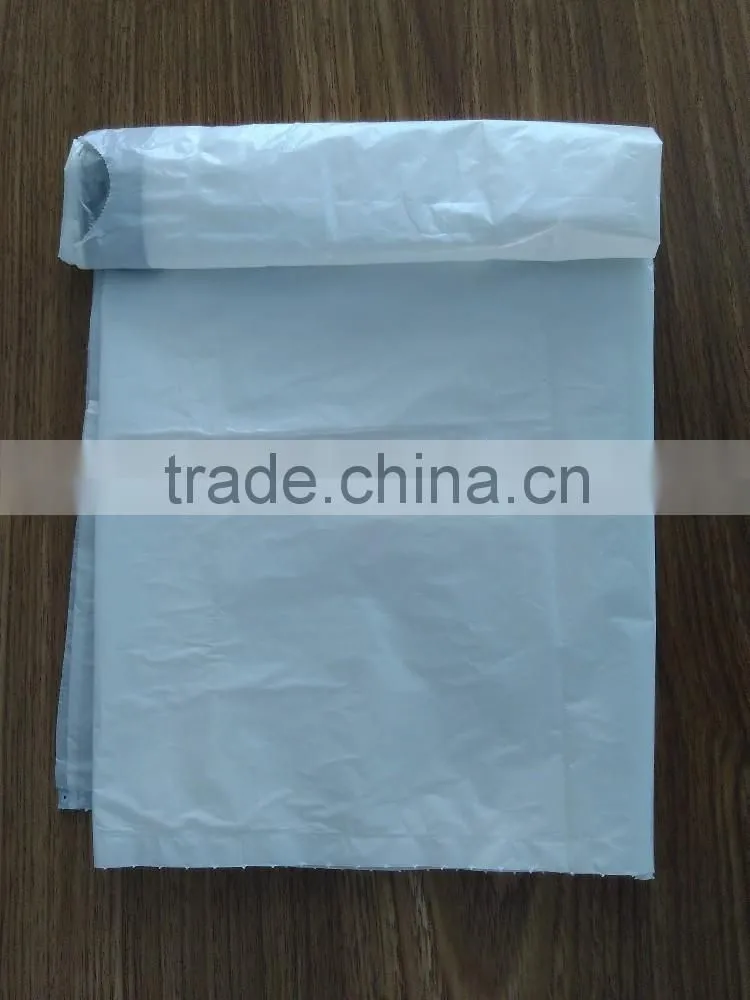 White drawstring trash garbage bags