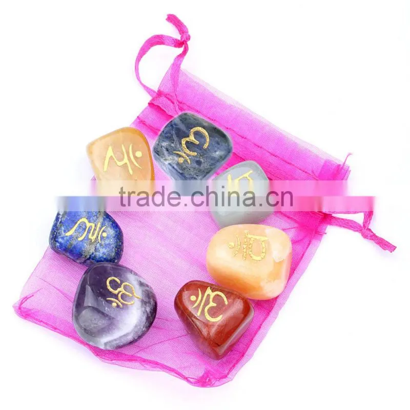 Sankrit Usui chakra chip stones in glass bottles