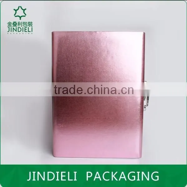 Luxury set pink leather cosmetic box packaging
