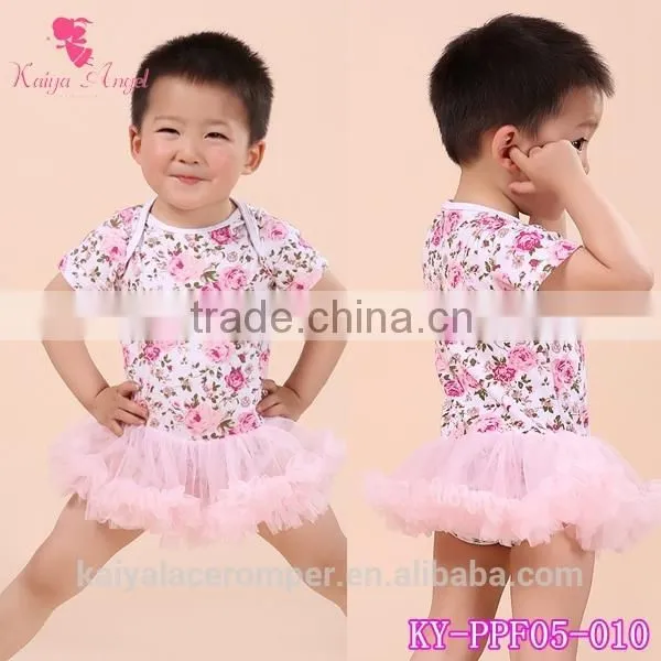 2016 Wholesale High quality Boutique Soft Cotton Floral Baby Romper