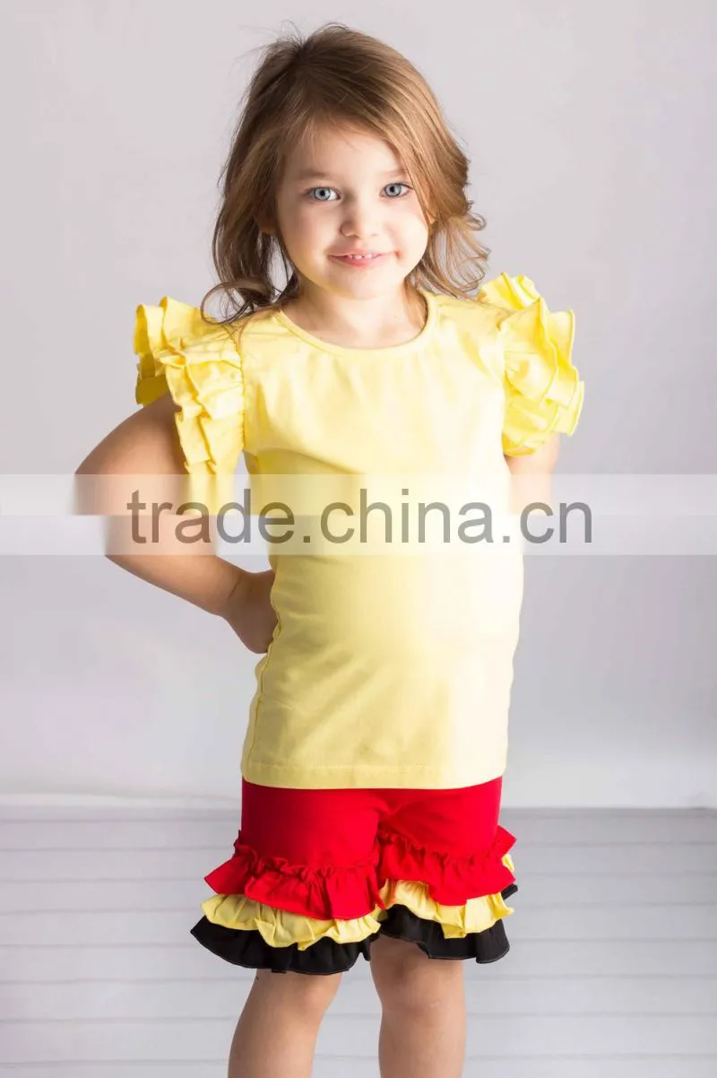Hot sale Classical plain kids tank tops,ruffle kids tank tops,children's tops in stock