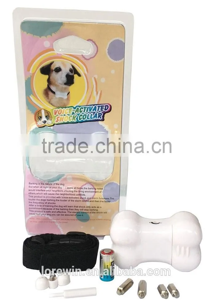 Voice Activated peted dog training anti bark Shock Collar LoreWin LY110