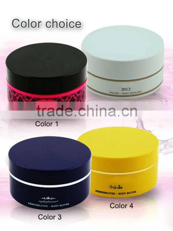 300ml 330ml Rose Color PP Cosmetic Empty Plastic Body Butter Jar