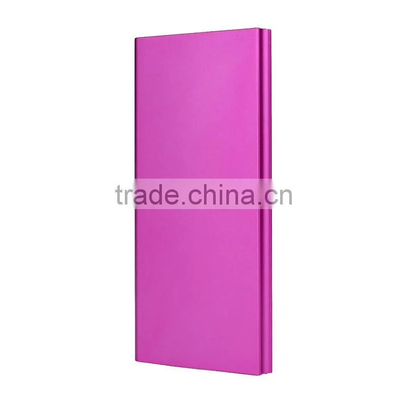 Manufacture ultra slim li-polymer battery metal power bank 8000mAh
