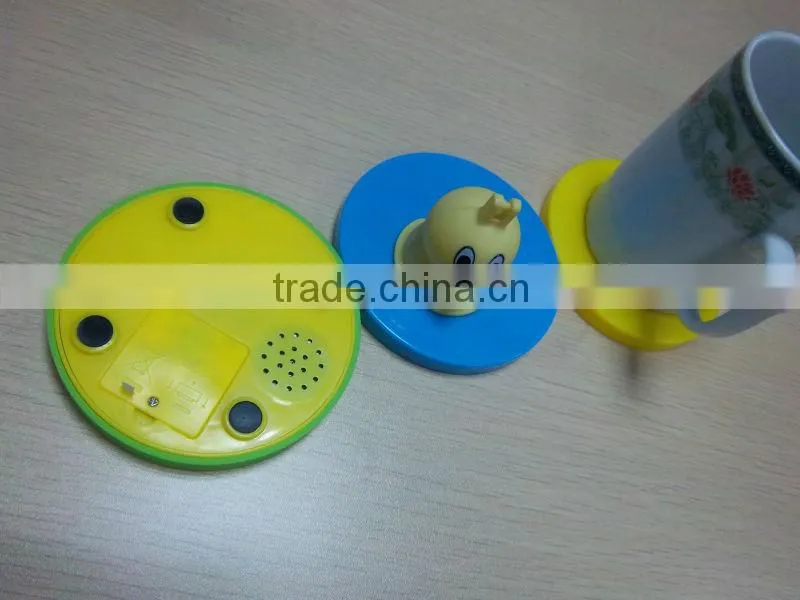 sound coaster,cup mat with sound module,electronic coaster