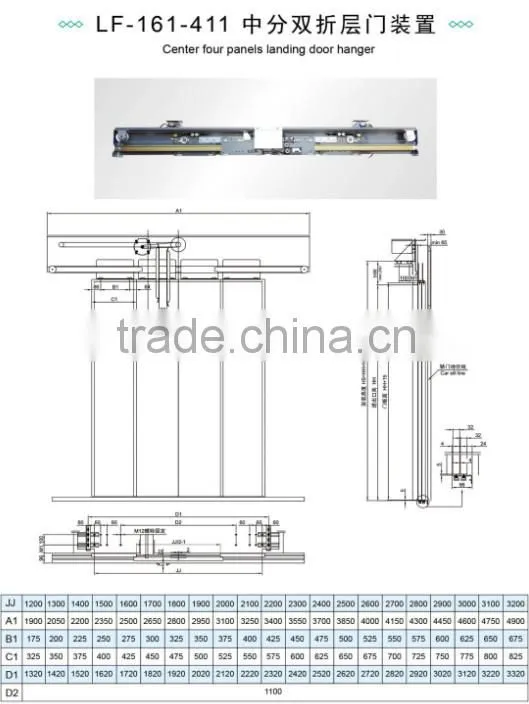 Automatic Elevator Door Landing Door Header