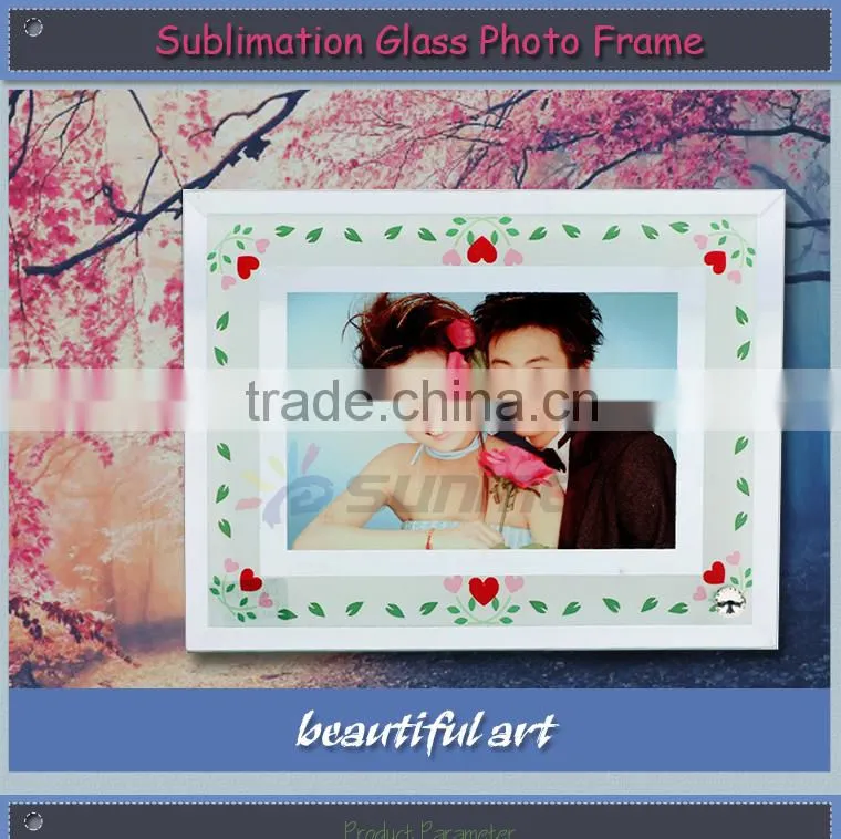 Sunmeta factory supply blank sublimation glass, heat press glass photo frame