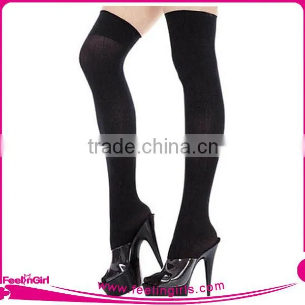 Lycra Thigh High Stocking with Ribbons Top