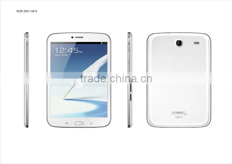 7.85 Inch Dual Core Dual SIM 3G Call Android 4.4 Tablet computer with GPS Bluetooth wifi