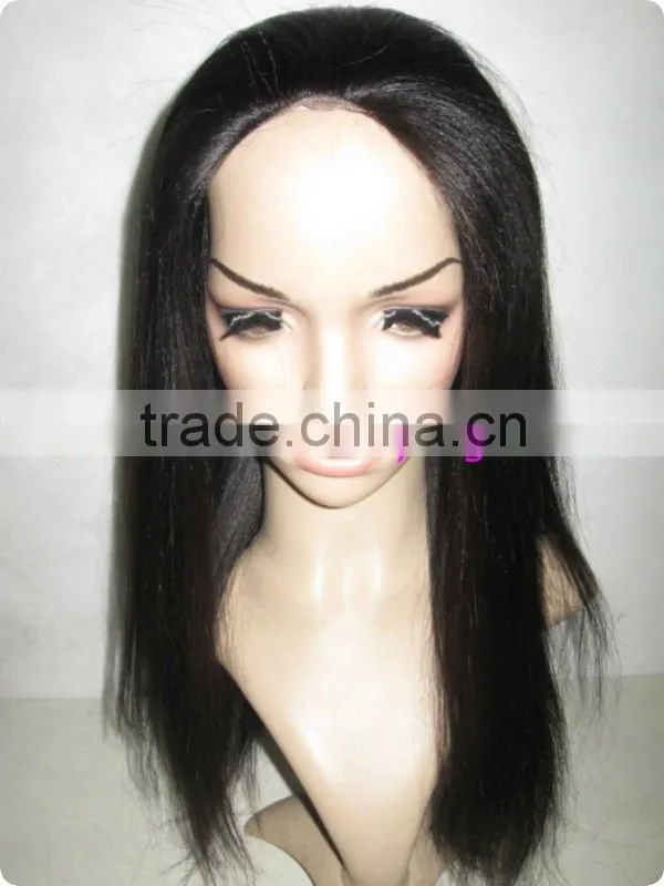 indian remy soft yaki half lace wigs