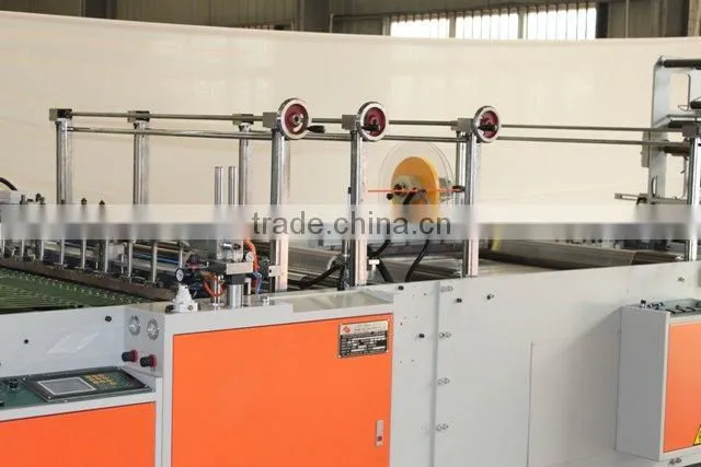 Fully automatic draw tape garbage bag making & folding machine