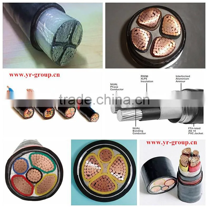 Al/Cu conductor 25 mm XLPE insulated thin steel wire under armoured PVC sheath power cable