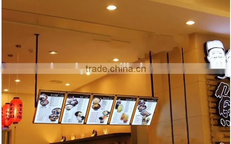 Small Advertising Sign Led Menu Light Box For Restaurant