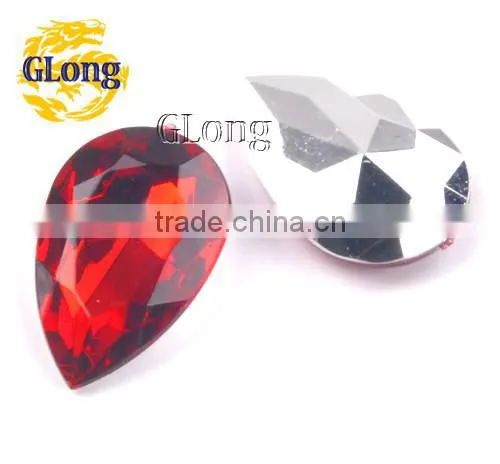 20*30mm Water Drop Shaped Acrylic Point Back Mix Color Rhinestone&Crystal For Stylish Bags Garment Shoes #GY016-30P(Mix-s)