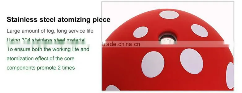 Mushroom appearance LED lamp humidifier fogger cool mist usb ultrasonic humidifier portable air humidifier
