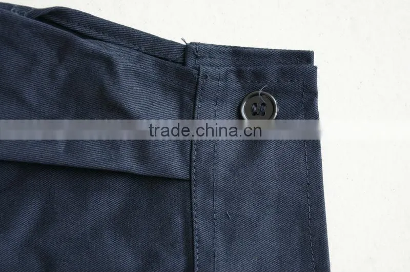 Wholesale smocked clothing boiler suits poly cotton mix fabrics anti-static rip stop safety men's industrial work coverall