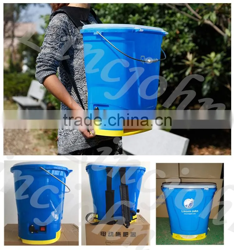 Electric fertilizer spreader for garden