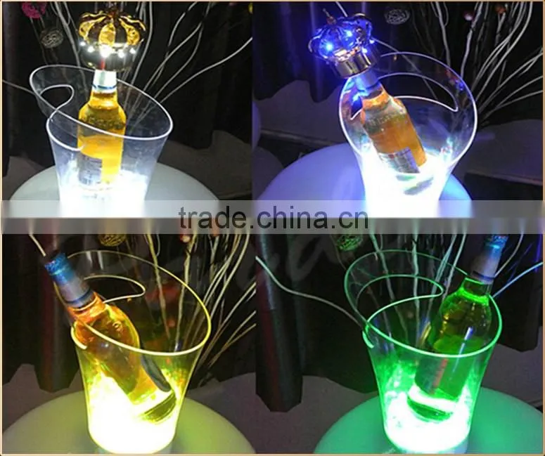 Nightclub portable led plastic custom ice bucket