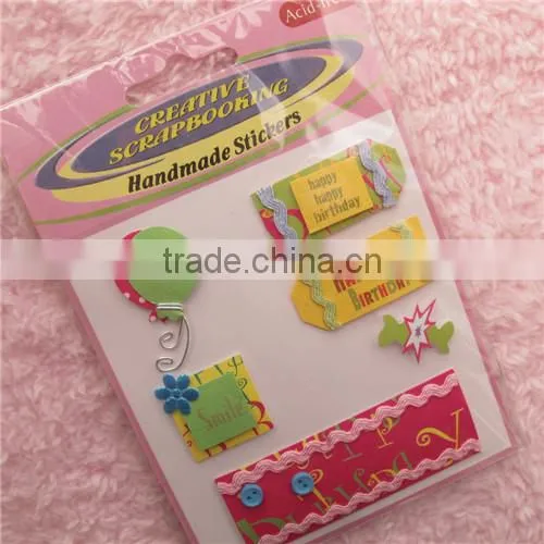 DIY cartoon Attractive foam kids 3d handmade art sticker,3d handmade sticker,3d sticker