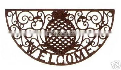 half-round cast iron metal doormat
