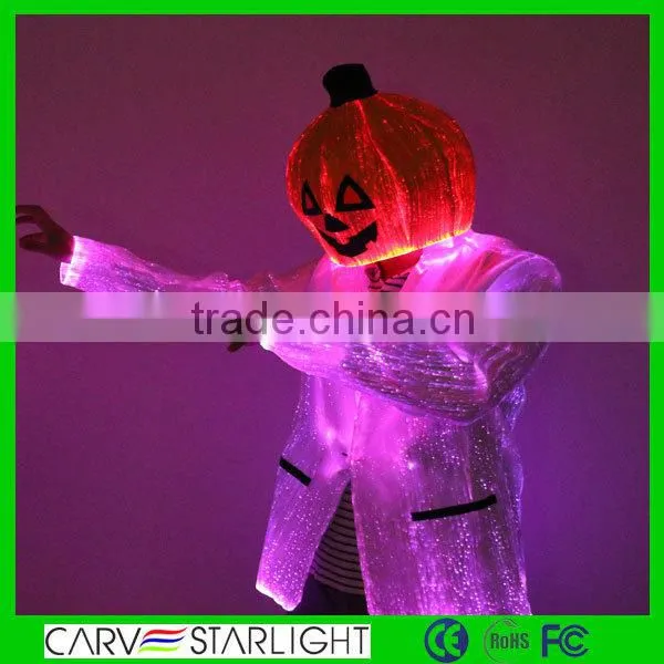 Light up hallloween pumpkin hat luminous newborn pumpkin hat for halloween decoration