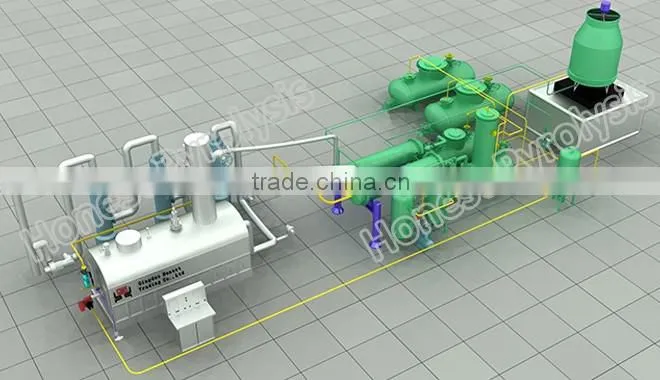 Waste pyrolysis oil distillation plant/oil refinering equipment for waste motor oil to diesel fuel