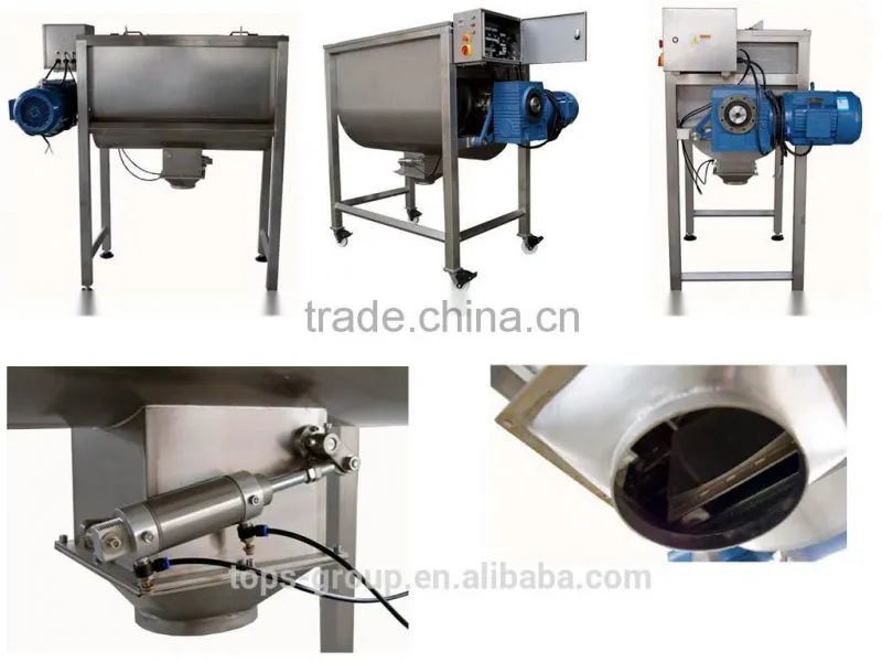 Durable low cost horizontal ribbon mixer with high rotation speed for animal fodder