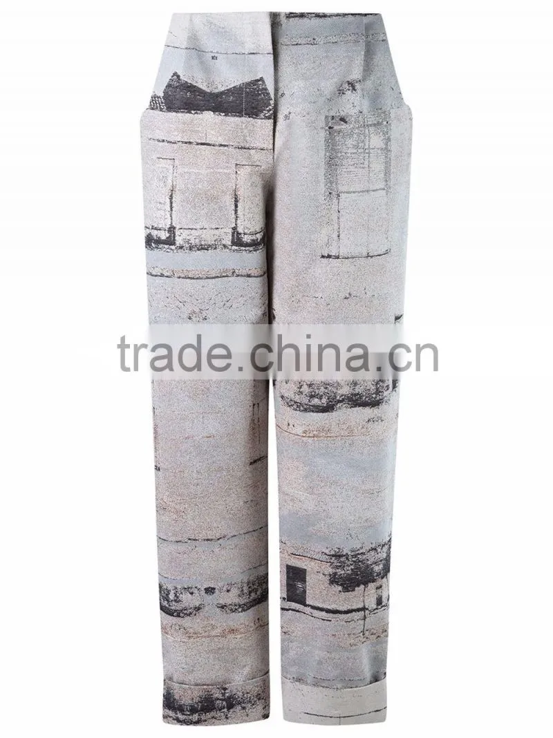 Fashion new style lady pants waisted cropped pants