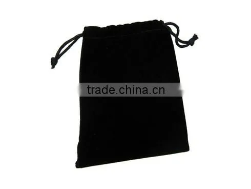 Black velvet jewelry gift bags pouches high quality fabric pouches