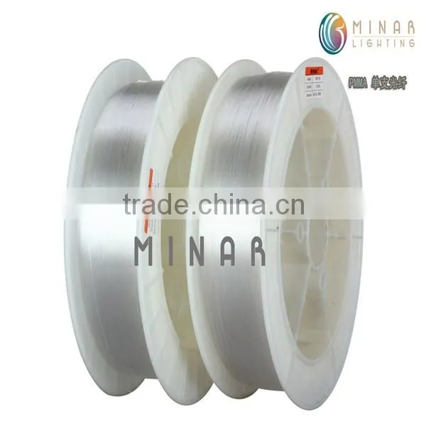 high quality 0.75mm decorative plastic ceiling side glow optic fiber light