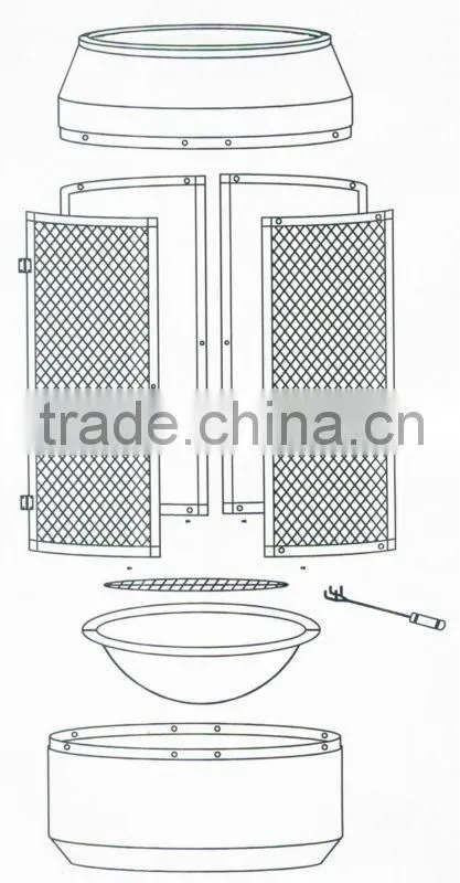 Steel heat resistant can shaped fire pit