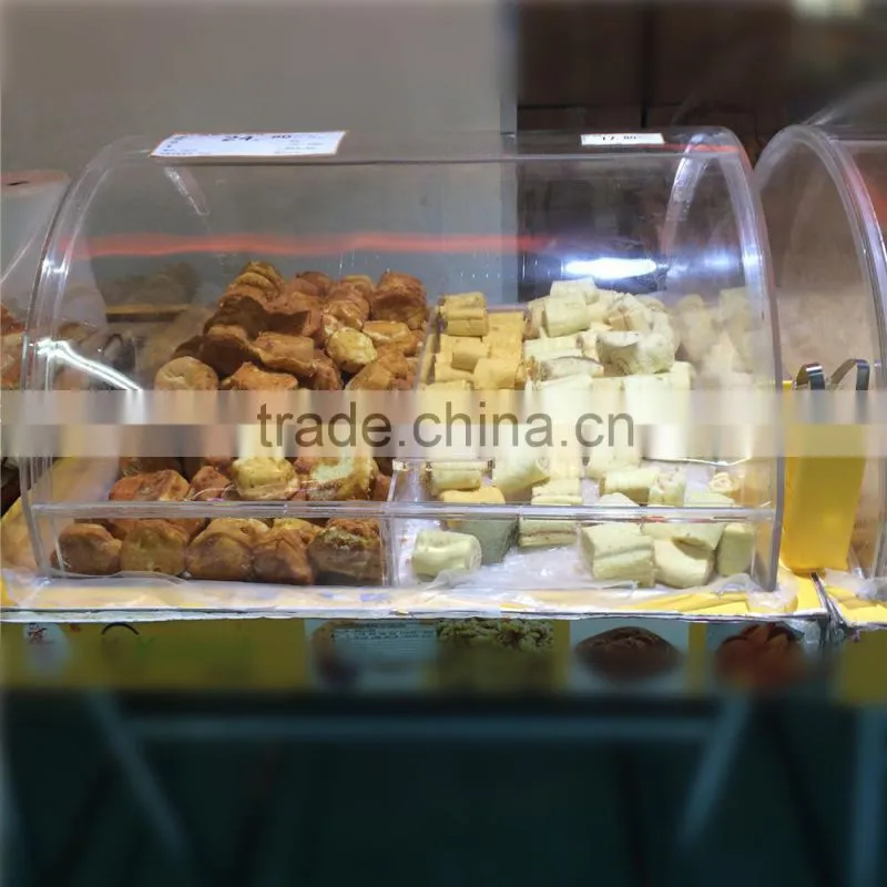 Wholesale retail shop acrylic food display case, acrylic box