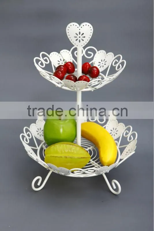 2 tier heart shape metal cake tray for wedding